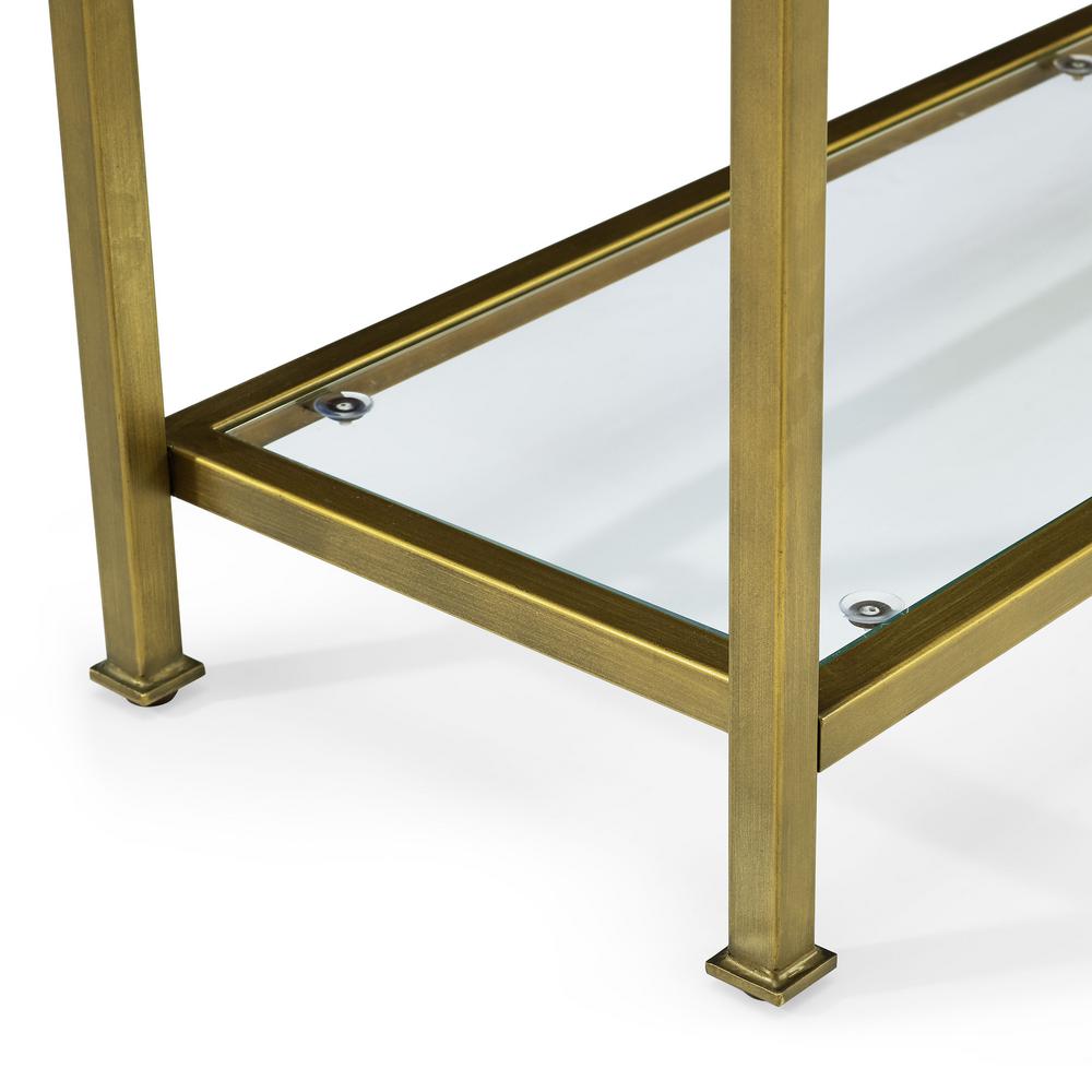 Crosley Aimee Gold Gl Console Table Cf1307 The Home Depot Crosley Aimee Gold Gl Console Table