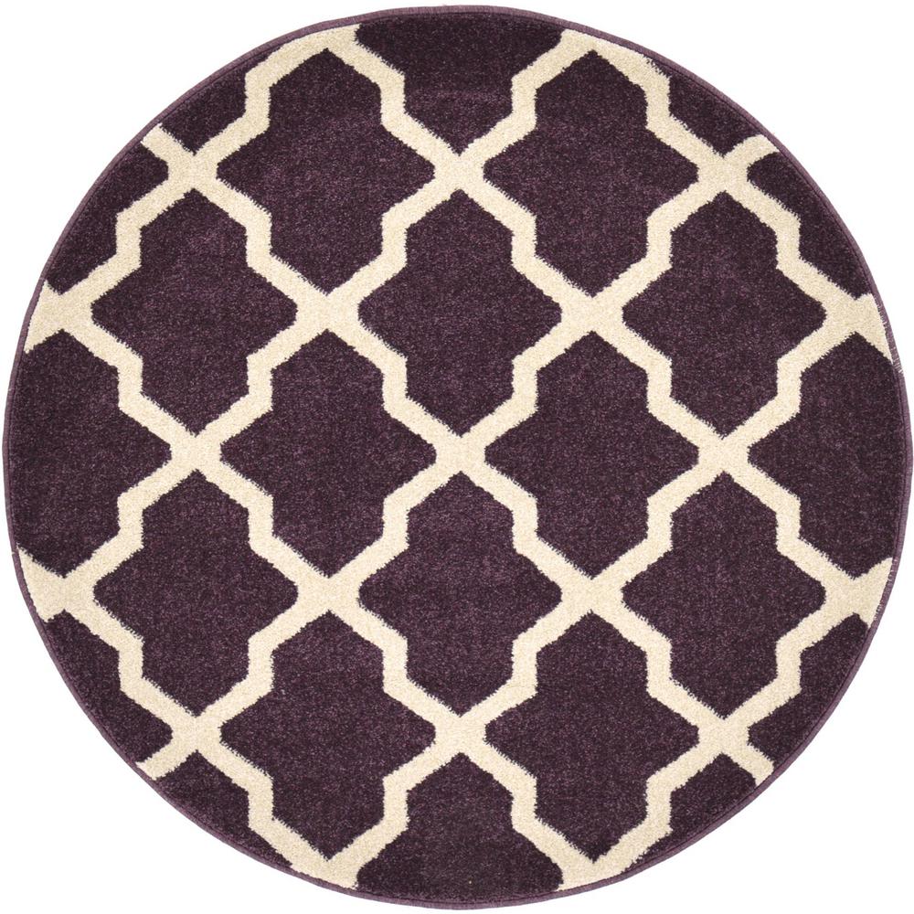 UPC 889919000024 product image for Unique Loom Trellis San Antonio Dark Violet 3' 3 x 3' 3 Round Rug | upcitemdb.com