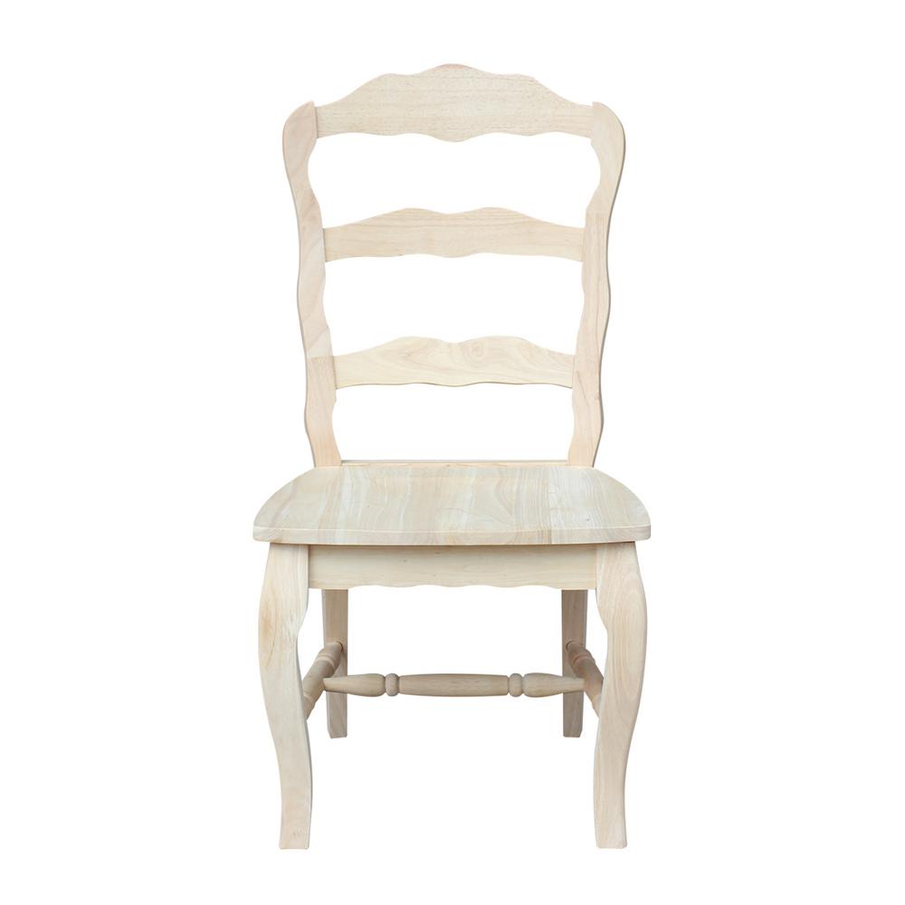International Concepts Versailles Unfinished Wood Side Chair (Set of 2