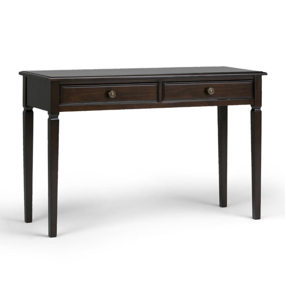 Simpli Home Connaught Dark Chestnut Brown Storage Console ...