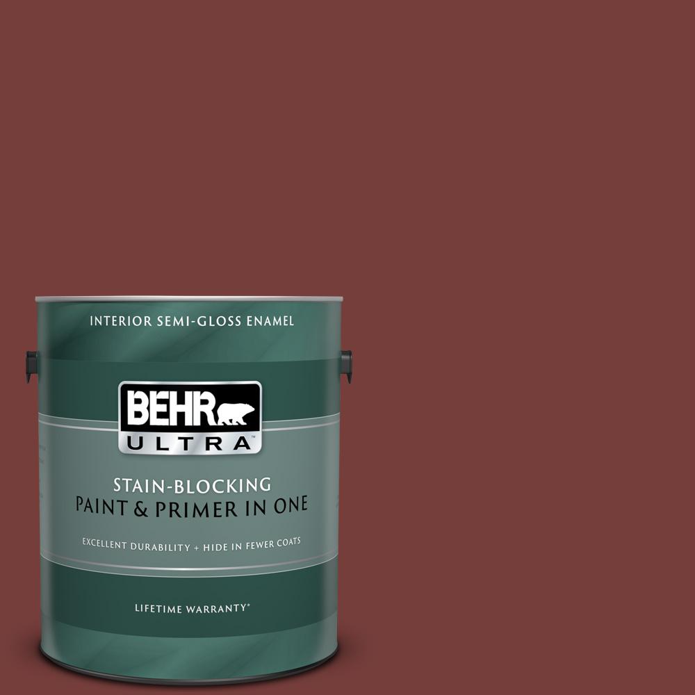 BEHR ULTRA 1 gal. PPU219 Royal Liqueur SemiGloss Enamel Interior Paint and Primer in One