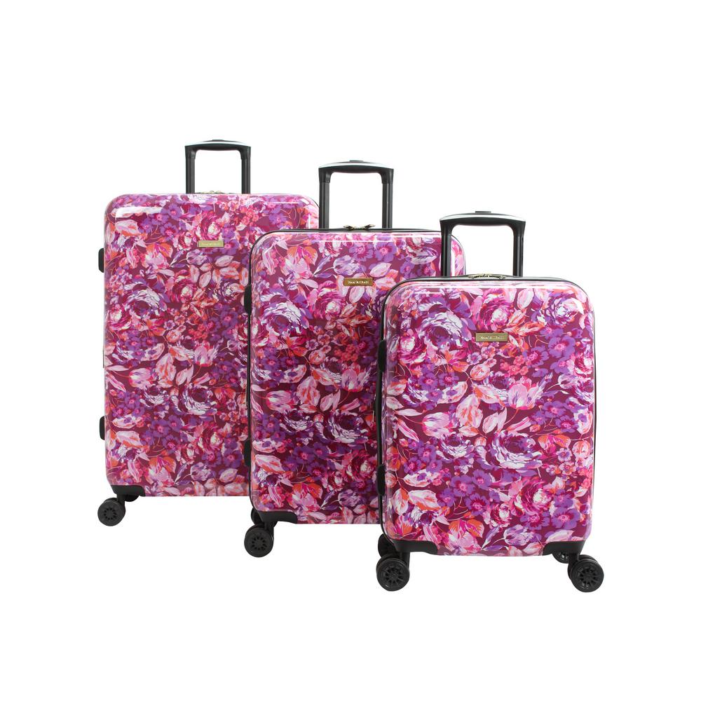 pink 3 piece luggage set