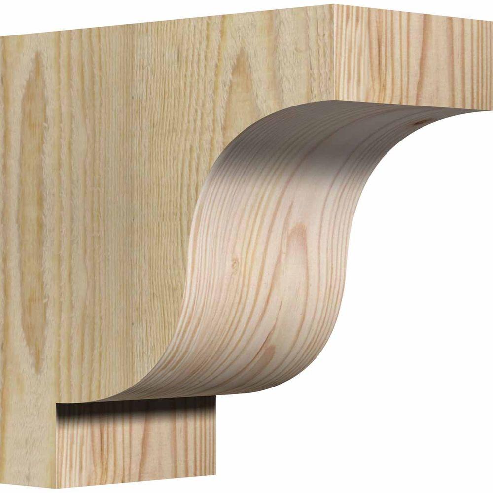 Corbels Moulding Millwork The Home Depot 4 In X 8 Douglas Fir Newport Rough Sawn