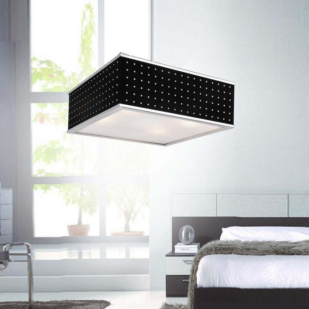 Cwi Lighting Dot 8 Light Chrome Chandelier With Black Shade 5106p20c Dot 8 Light Chrome Chandelier With Black Shade