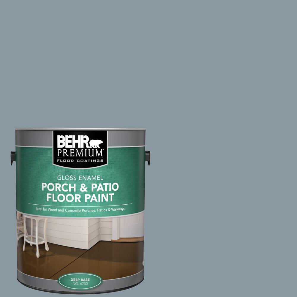 BEHR PREMIUM 1 gal. N4904 Teton Blue Gloss Enamel BEHR PREMIUM 1 gal. N4904 Teton Blue Gloss Enamel
