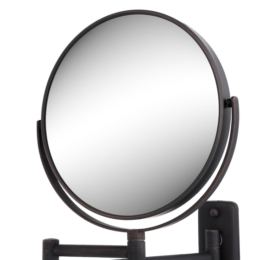 Amazon Com Jerdon Eclipse 5x To 1x Halo Lighted Mirror Brushed Brass Finish Personal Mirrors Beauty