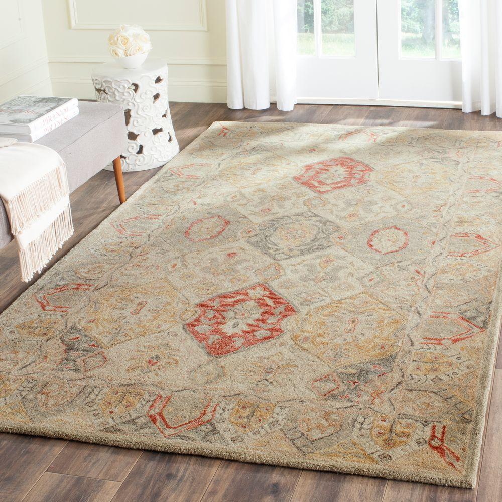 6 X 9 Area Rugs The Home Depot Antiquity Beige Multi 6