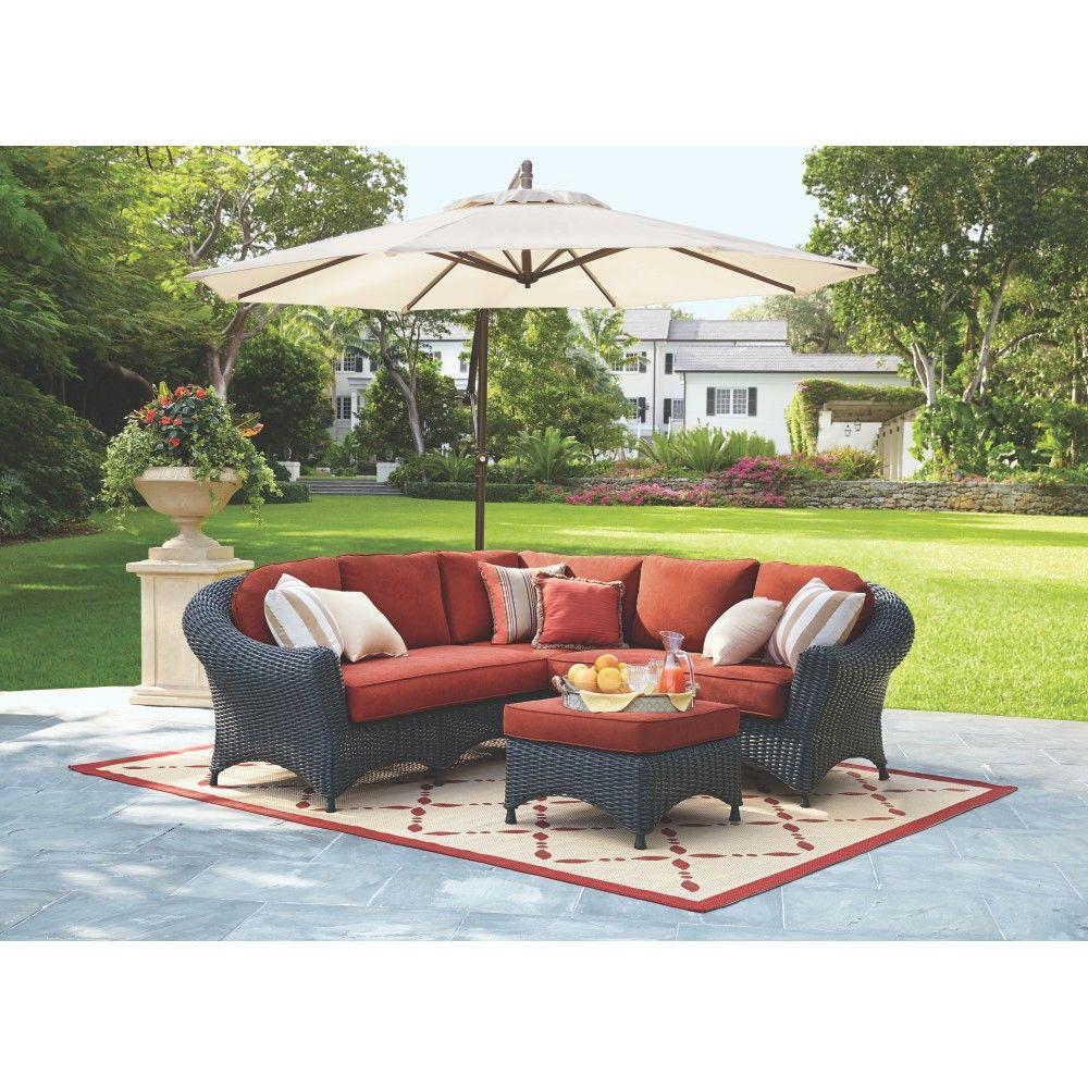 Martha Stewart Living Lake Adela 4Piece Charcoal AllWeather Wicker