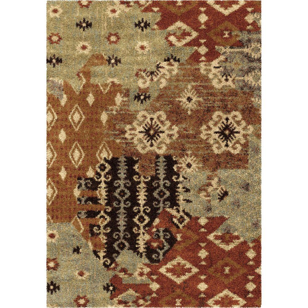 Orian Rugs Southwest Patches Multi 7 ft. 10 in. x 10 ft. 10 in. Indoor ...