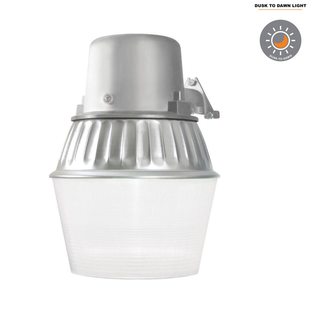 Fluorescent Lighting The Home Depot 65 Watt Metallic Outdoor Fluorescent Security Wall And Area Light With Dusk To Dawn Photocell