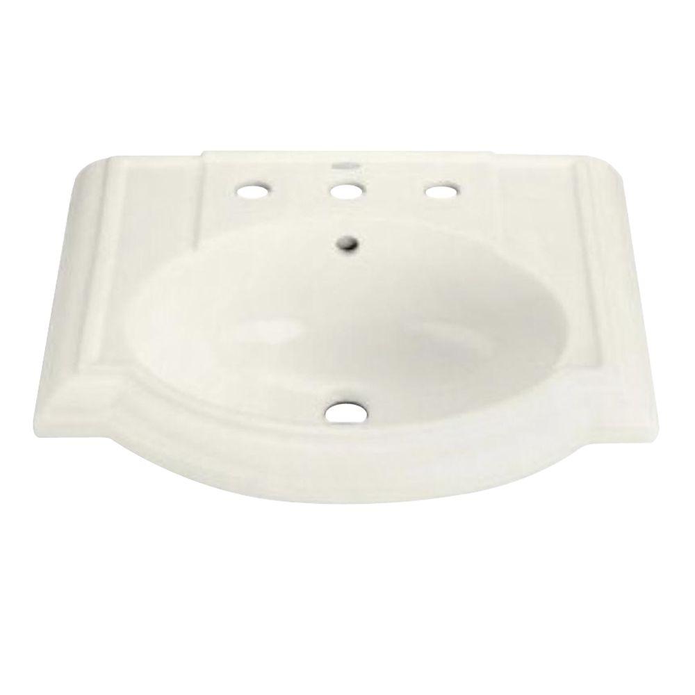 Foremost Series 1920 19.125 in. D Pedestal Sink Basin in BiscuitF1920