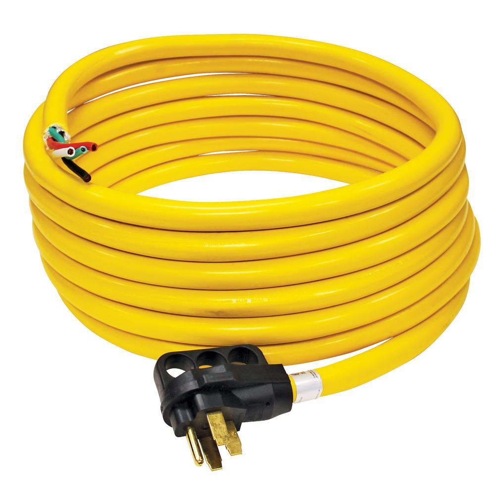 Quick Products 50 Amp 30 ft. RV Cord Grip Handle Plug and 6 in. Loose EndQP5030H The Home Depot