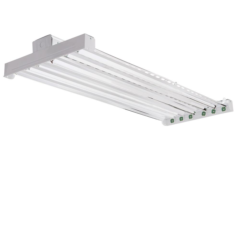 Lithonia Lighting High Bay Industrial 6 Light Grey Hanging Fluorescent Fixture