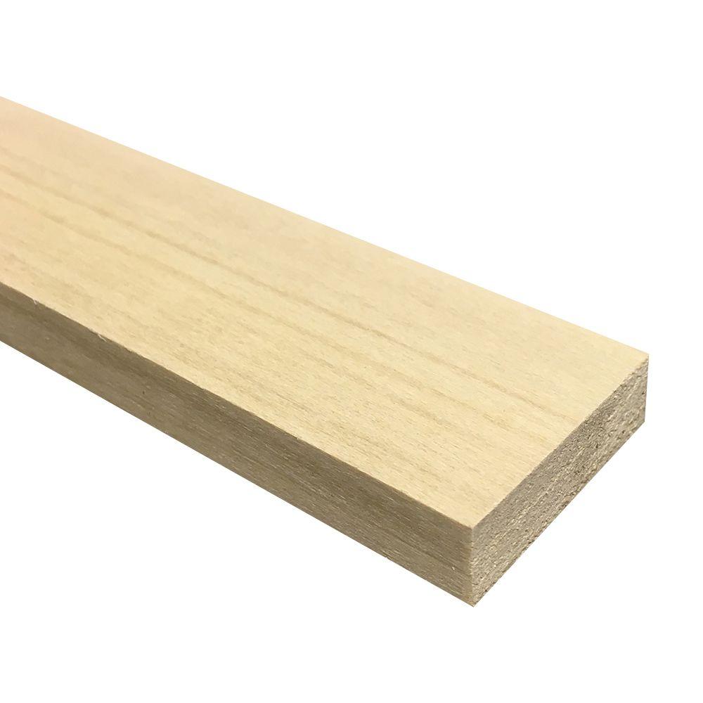 Weaber 1/2 in. x 2 in. x 4 ft. Hobby Board Kiln Dried S4S Poplar Board ...