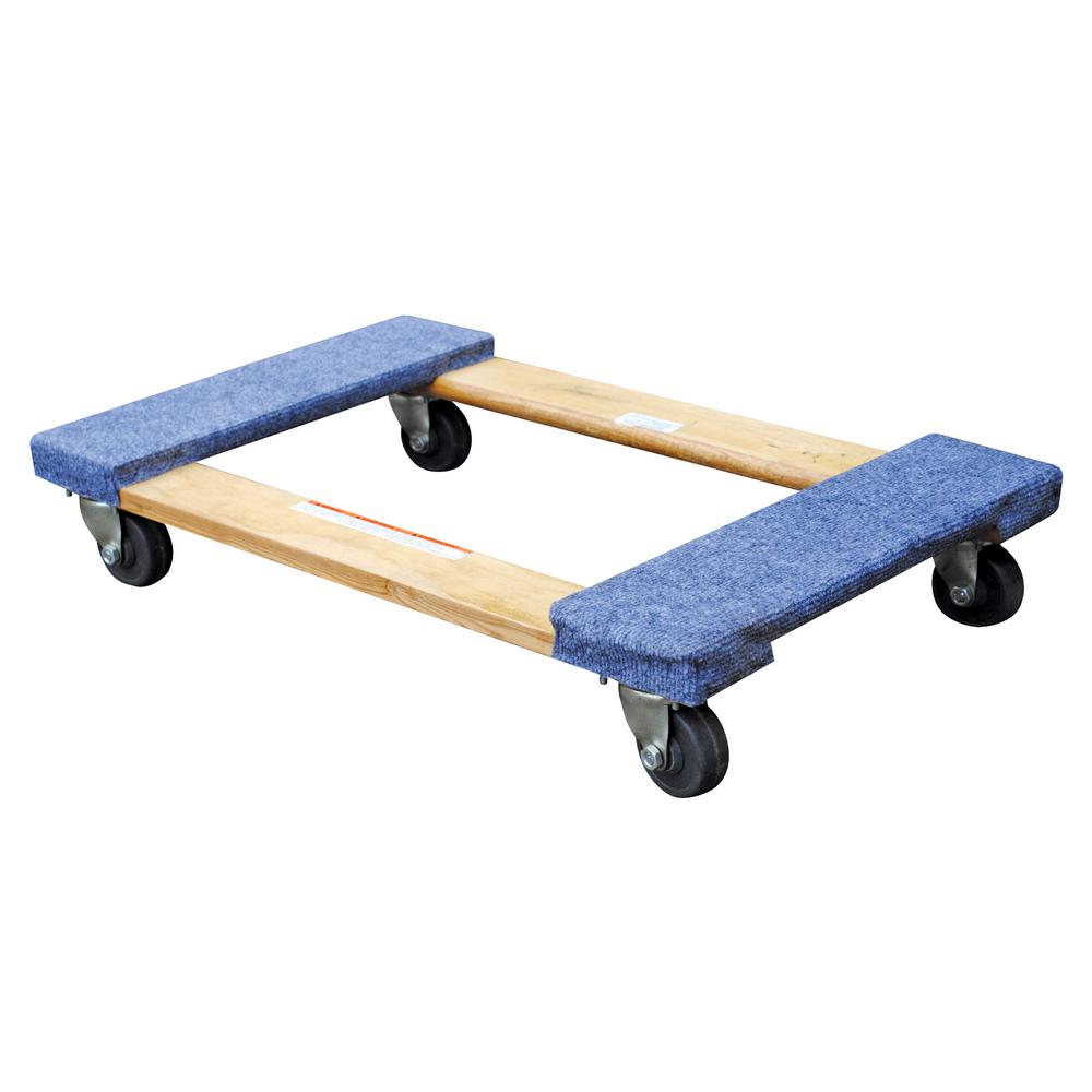 Vestil 18 in. x 30 in. 900 lb. Carpet End Hardwood Dolly ...