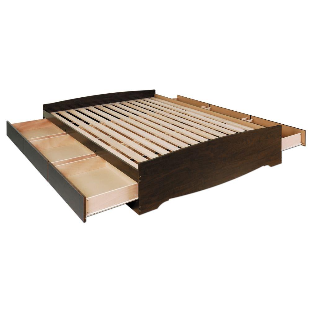 Prepac Fremont Queen Wood Storage Bed Ebq 6200 3k The Home Depot Fremont Queen Wood Storage Bed