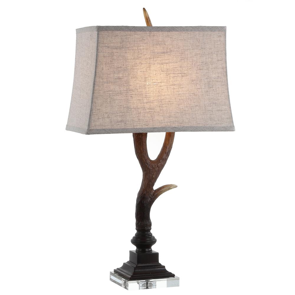 silver antler table lamp