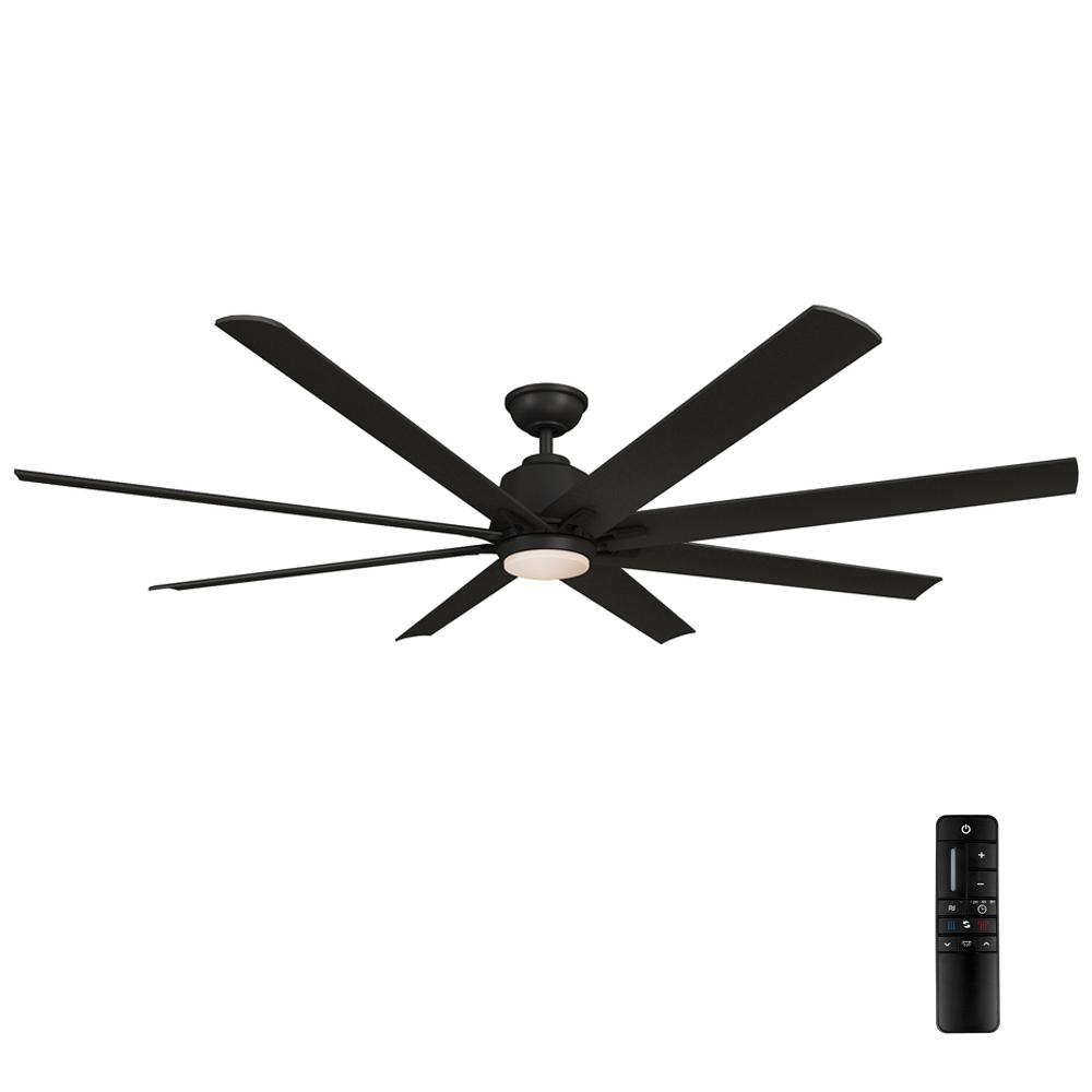 8 Blades Flush Mount Ceiling Fans With Lights The Home Depot - Black Flush Mount Outdoor Ceiling Fan With Light