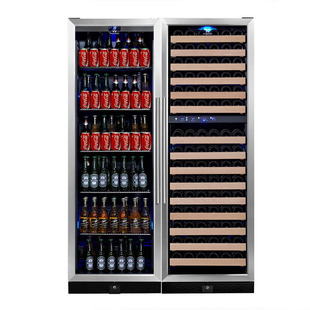 Humidity Control Beverage Wine Combos Coolers The 164 Bottle Wine And 450 Can Combo Beverage Cooler
