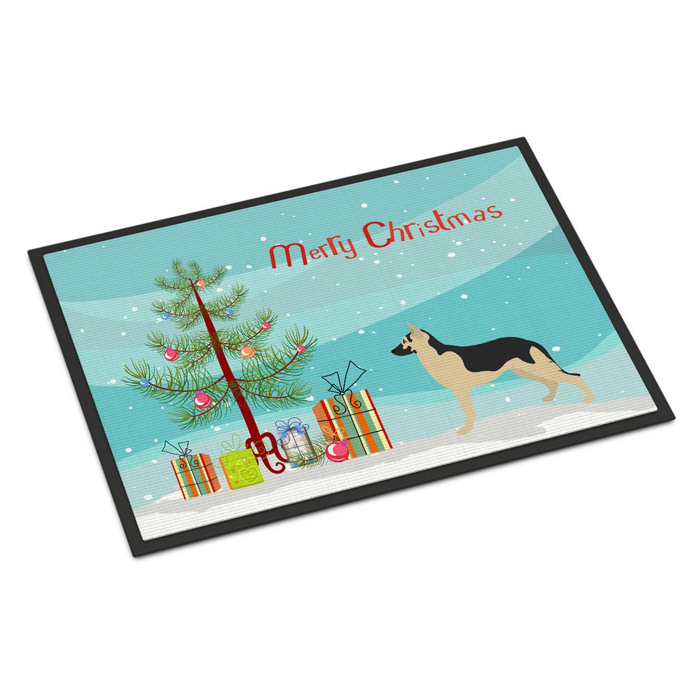 Caroline S Treasures 18 In X 27 In Indoor Outdoor German Shepherd Christmas Door Mat