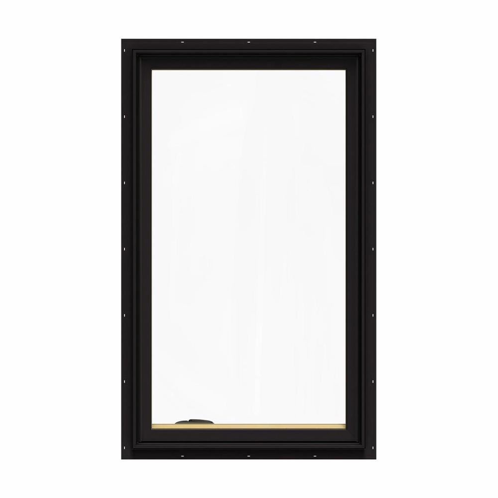 JELD-WEN 28.75 in. x 48.75 in. W-2500 Series Black Painted Clad Wood