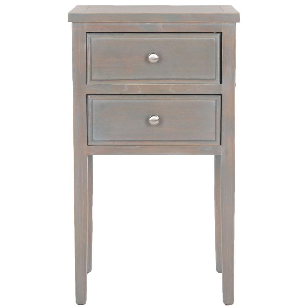 Safavieh Toby Ash Grey Storage End TableAMH6625A The Home Depot