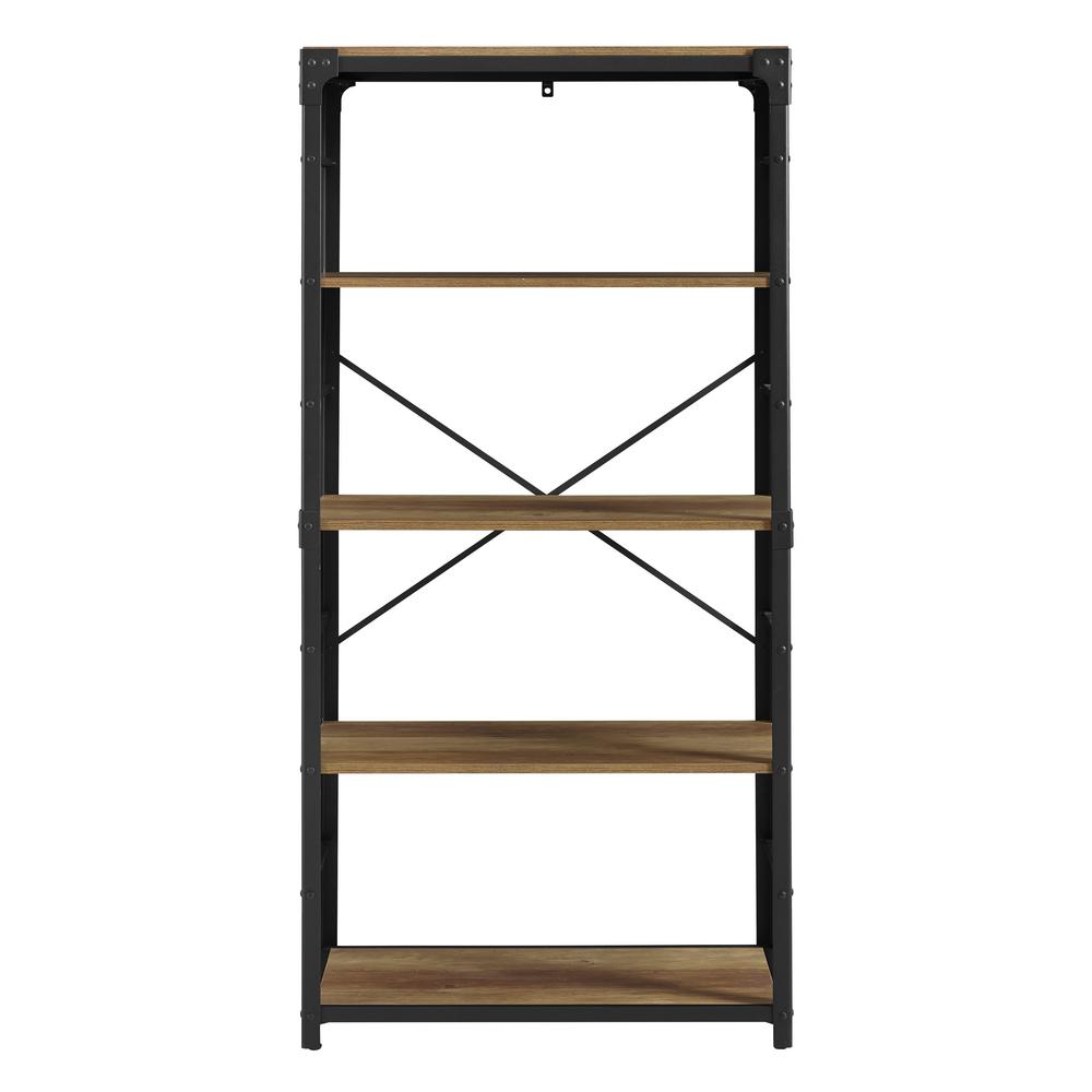 Walker Edison Furniture Company 64 In Rustic Barnwood Urban Walker Edison Furniture Company 64 In Rustic Barnwood Urban 4 Shelf Angle