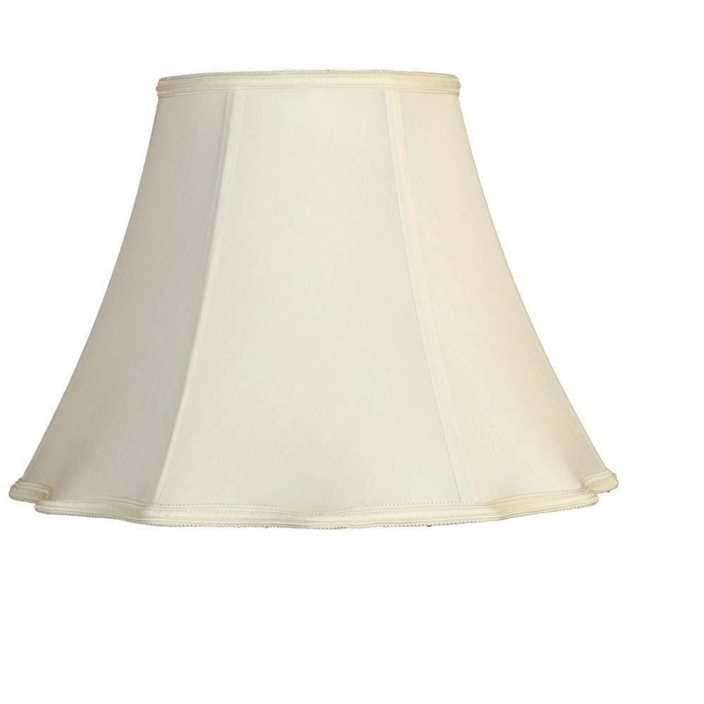 Lamp Shades Lamps The Home Depot White Round Out Scallop Single Replacement Lamp Shade