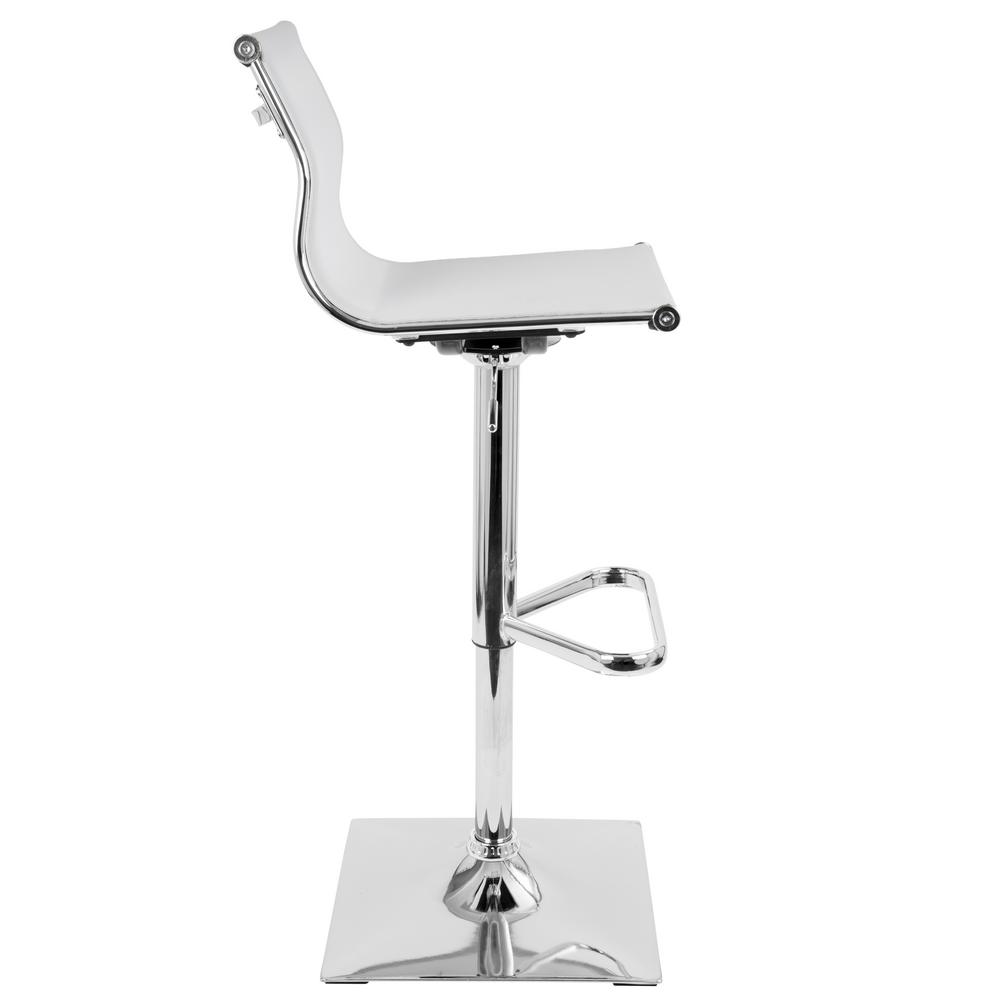 Lumisource Mirage White Adjustable Height Bar Stool BSTWMIRAGE W