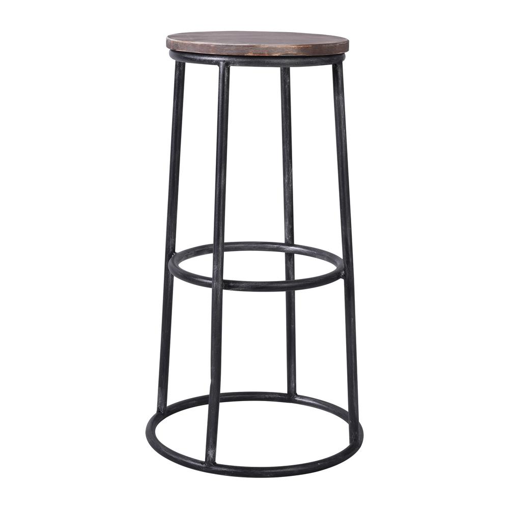Today S Mentality Mallory 30 In Silver Brushed Gray With Rustic Silver Brushed Gray With Rustic Pine Wood Seat Barstool Tmmaslwthd The Home Depot