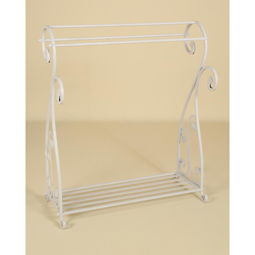 Mario Industries Whitewash Scrolled Quilt Rack by Mario Industries