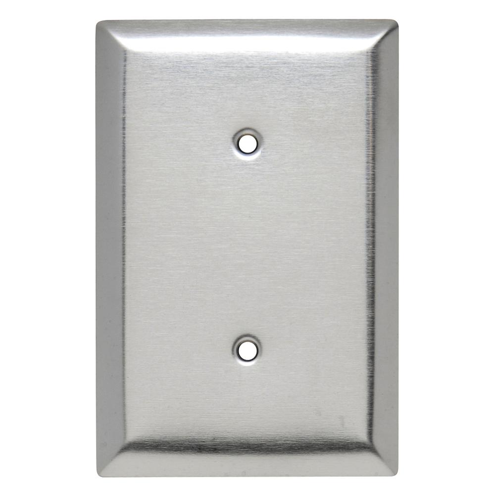 302 Series 1Gang Jumbo Blank Wall Plate, Stainless SteelSSO14 The