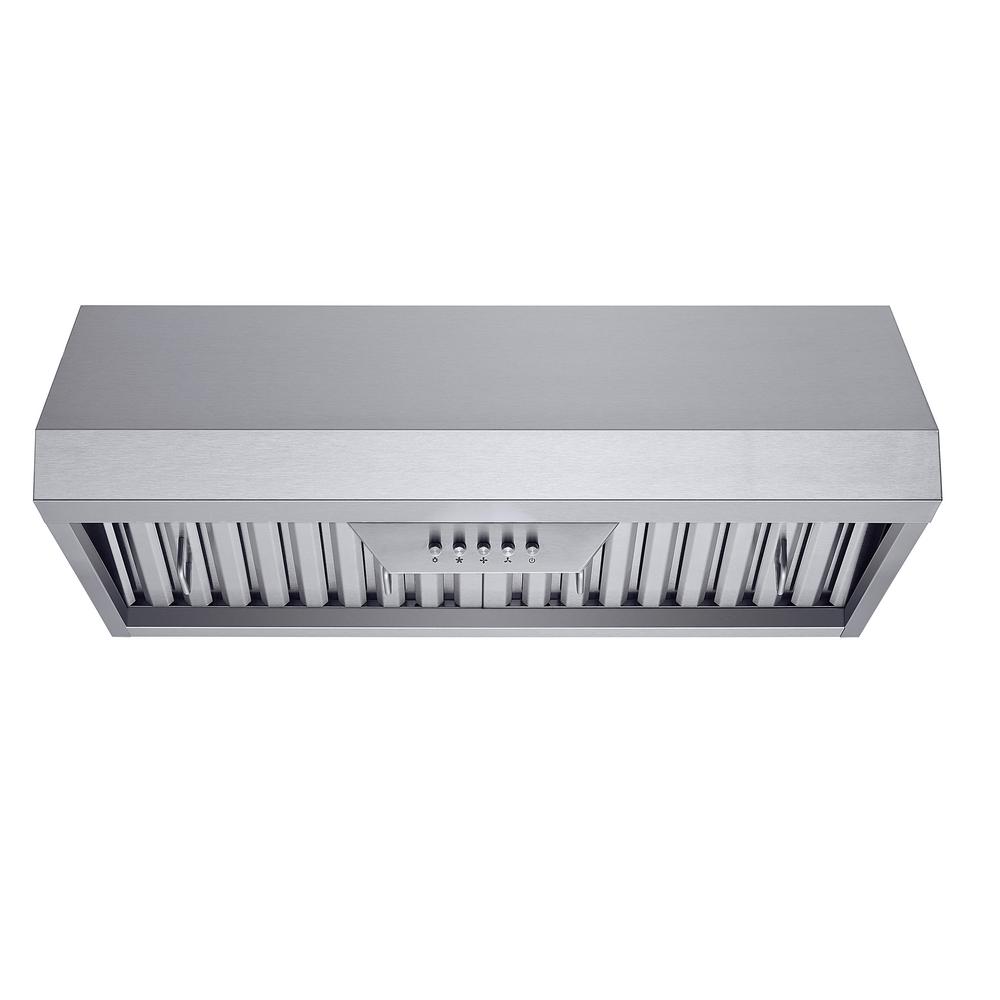 Winflo 30 in. 300 CFM Under Range Hood in Stainless Steel with