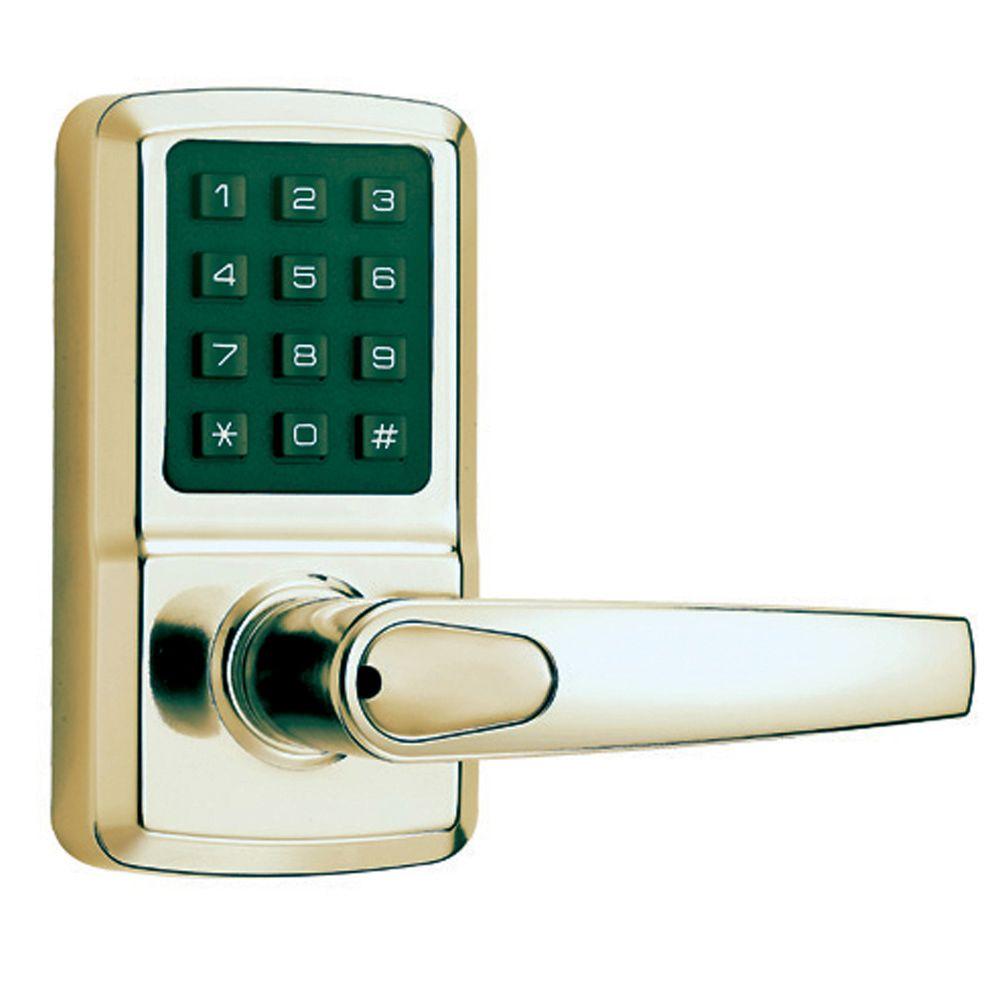 Privex Lifetime Brass Digital Door Lever With Milton Right Hand