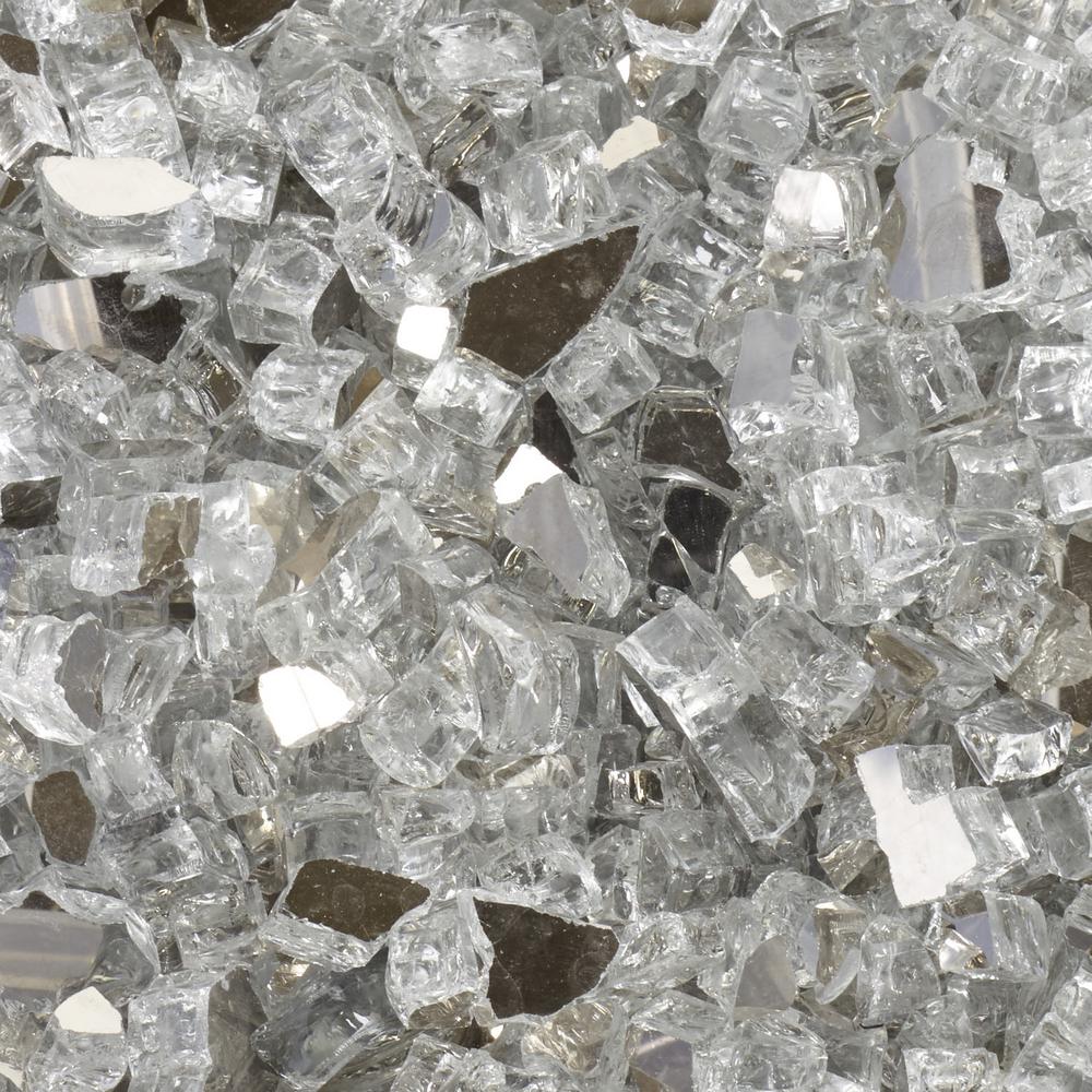 Celestial Fire Glass 1 2 In 10 Lbs Diamond Starlight Reflective Tempered Jar