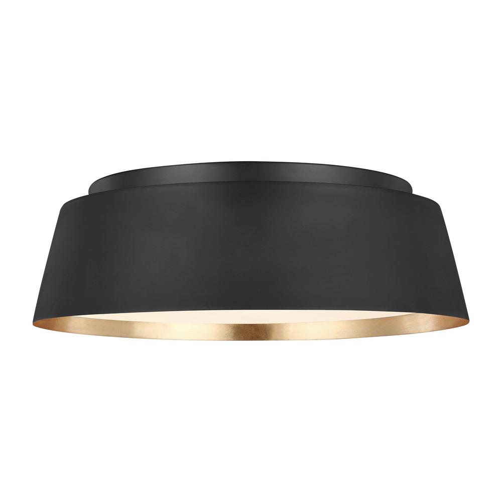 black and gold flush ceiling light