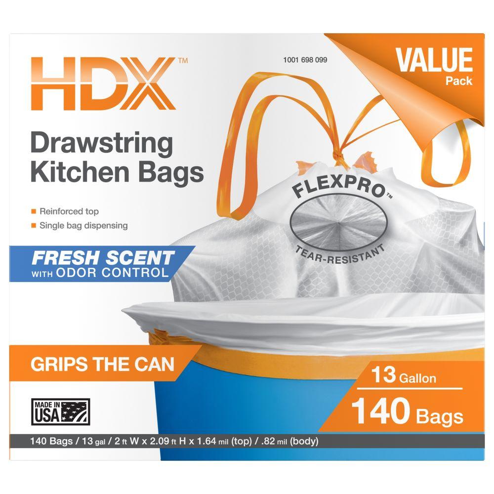HDX 13 Gal. Flexpro Kitchen Bag with Fresh Scent (140Count
