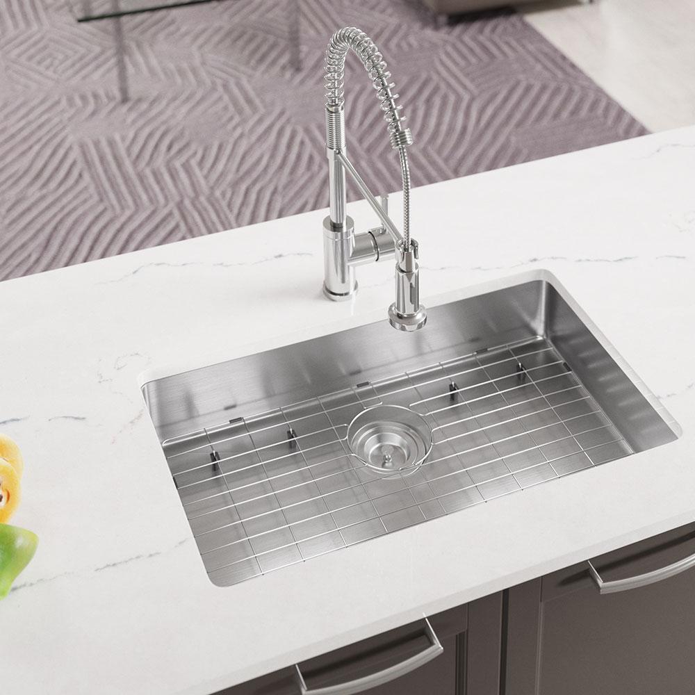 Mr Direct All In One Undermount Stainless Steel 18 In Single Bowl Kitchen Sink