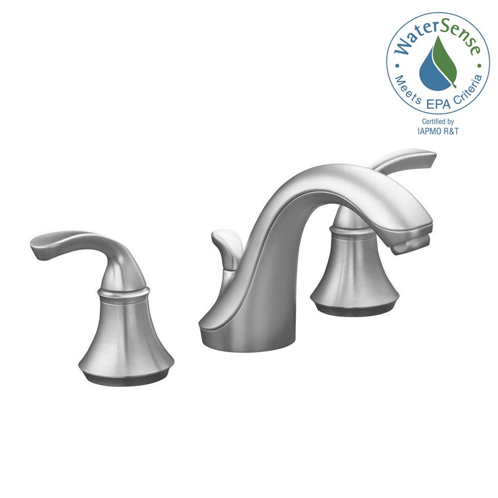KOHLER Forte 8 in. Widespread 2Handle LowArc Bathroom Faucet in