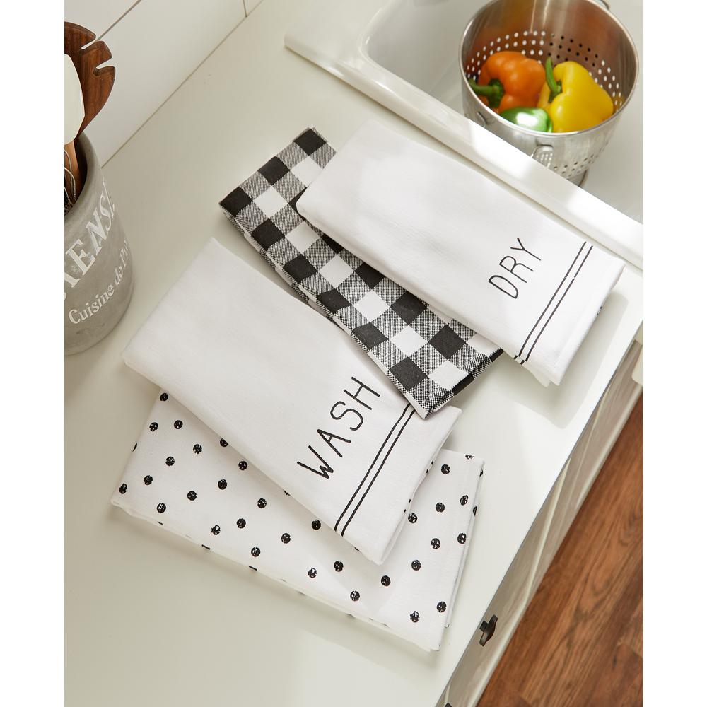 black kitchen towel set