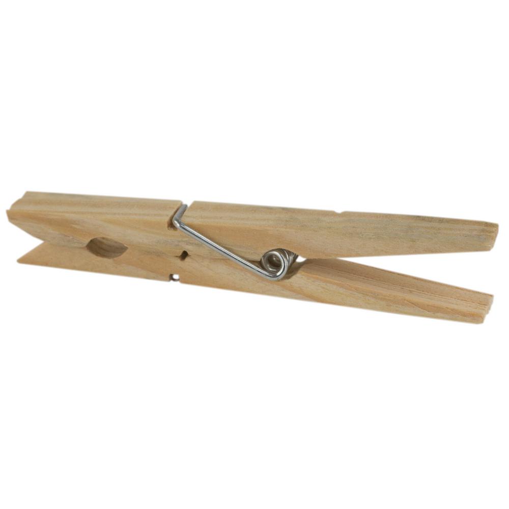 3.5 in. Wooden Clothespin (18-Pack)-HDC51760 - The Home Depot