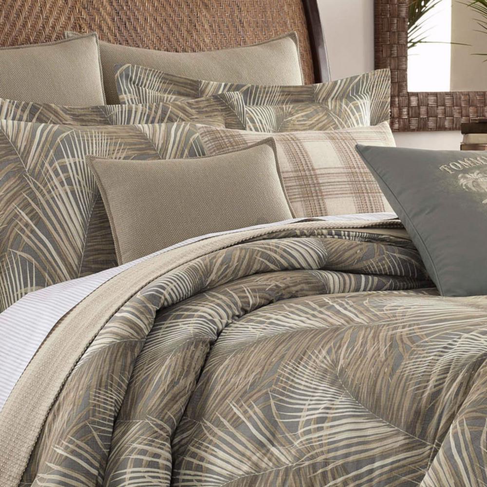 Tommy Bahama Raffia 3 Piece Brown Full Queen Duvet Cover Set
