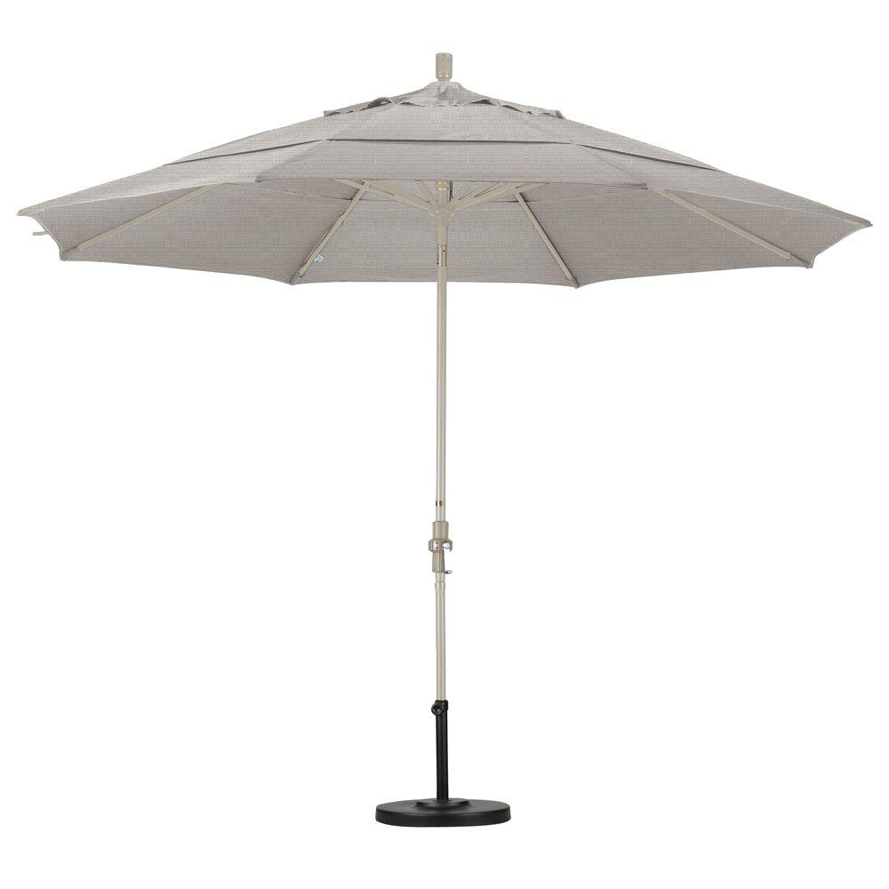 California Umbrella 11 Ft Fibergl Collar Tilt Double Vented California Umbrella 11 Ft Fibergl Collar Tilt Double Vented Patio In Granite Olefin