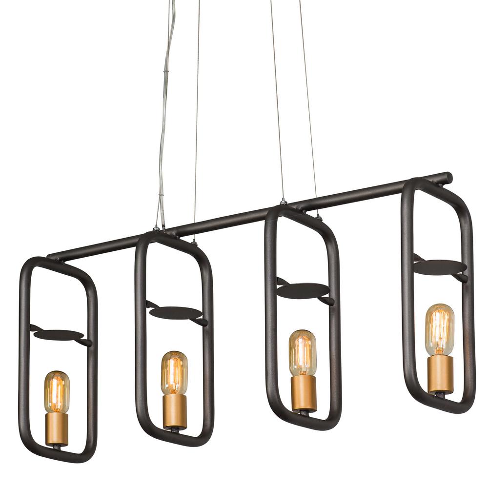 Varaluz Rogue Decor Loophole 4 Light Rustic Bronze Gold 32 In W Varaluz Rogue Decor Loophole 4 Light Rustic Bronze Gold 32 In W Linear