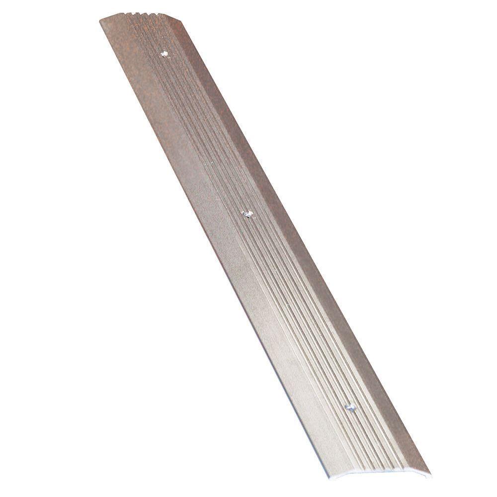 AFCO 36 in. x 4 in. Grooved Saddle Aluminum Threshold Door Weatherstrip
