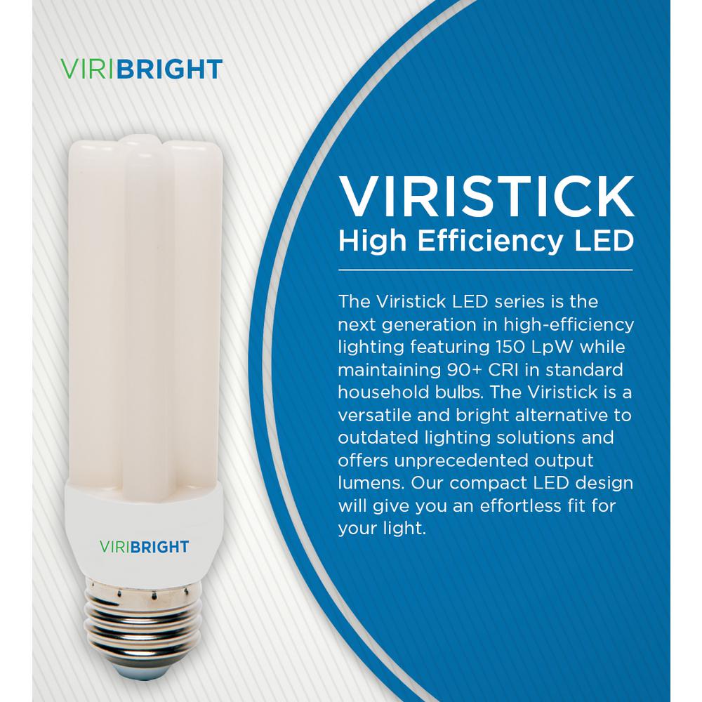 Viribright 100 Watt Equivalent Dimmable 1500 Lumens Ul Listed E26 Led Light Bulb Daylight 8 Pack 8mc The Home Depot