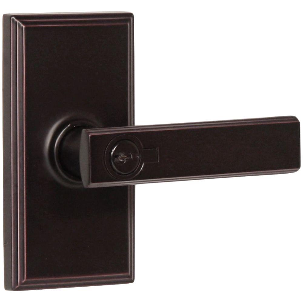 Weslock Elegance Oil Rubbed Bronze Woodward Keyed Entry Utica Door Lever