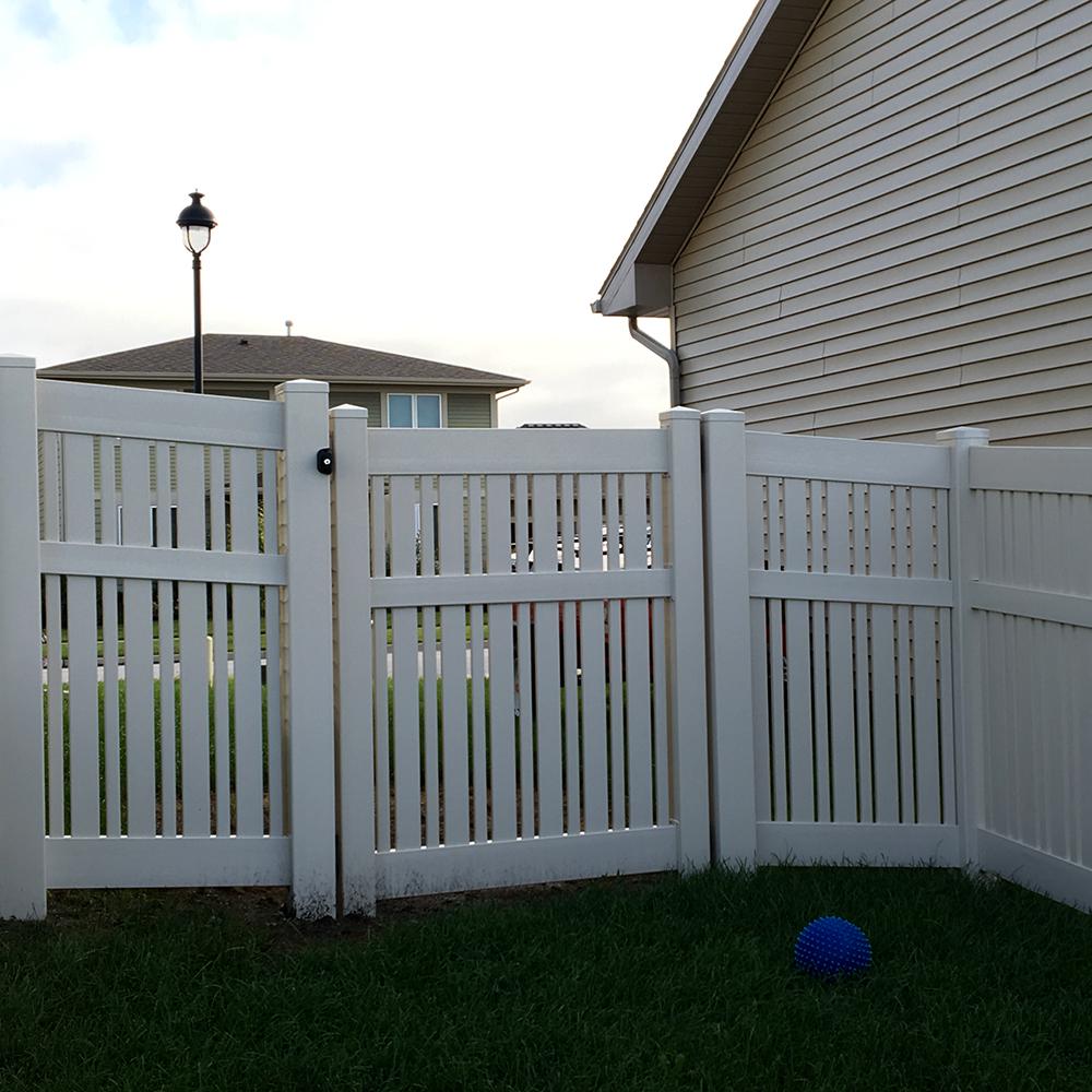 Weatherables Davenport 3 9 Ft X 6 Ft White Vinyl Semi Privacy Fence Gate Kit Swsp Alt 6x47 The Home Depot