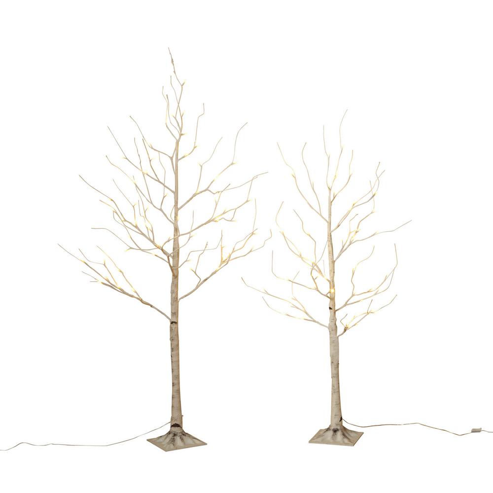 Gerson 4 Ft H Electric Birch Tree With Mini Led Lights 2228880ec