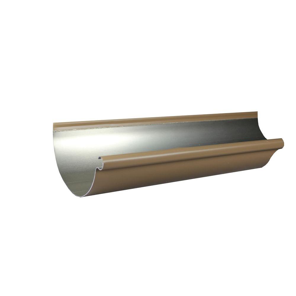 Spectra Metals 6 in. x 10 ft. Half Round Cocoa Brown Aluminum Gutter-6HRRTCB10 - The Home Depot